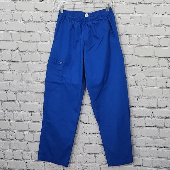 2/$20 WonderWink Royal Blue Medical Scrub Pants Size M Straight Leg - Picture 1 of 6